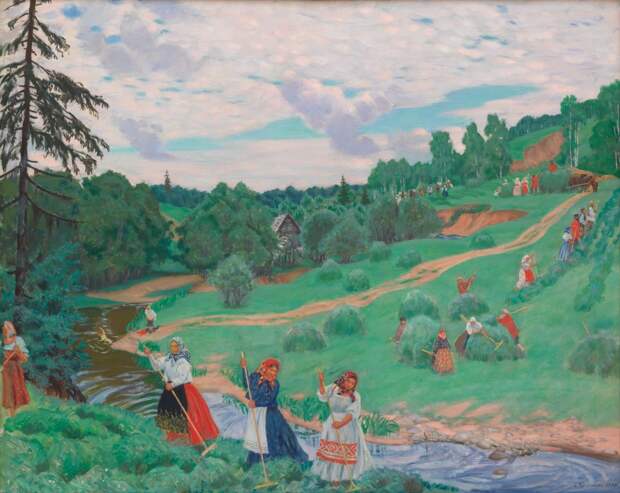 Борис Кустодиев. «Сенокос». 1917. Холст, масло