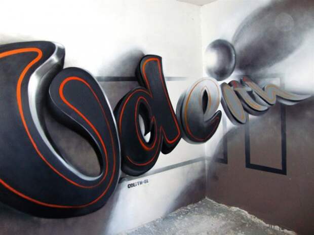 Анаморфотное искусство от Odeith (15 фото)