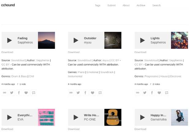 CCHound has hand-picked royalty free music