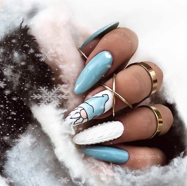новогодний маникюр фото 35