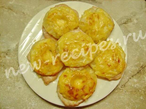 куриные отбивные с ананасом и сыром куриные отбивные с ананасом и сыром