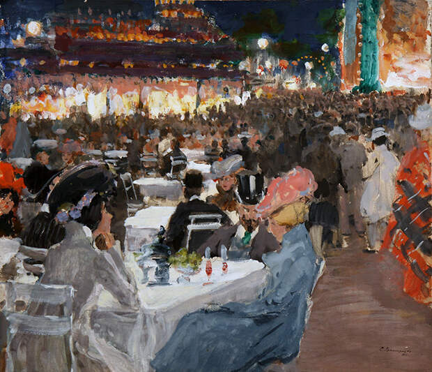 Виноградов С.А. Кафе ночью. 1901. 