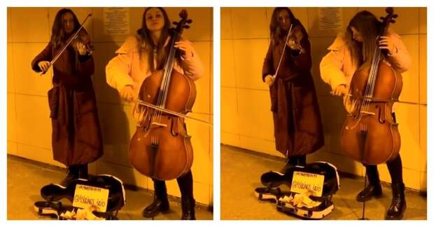 Музыка в подземном переходе в Санкт-Петербурге