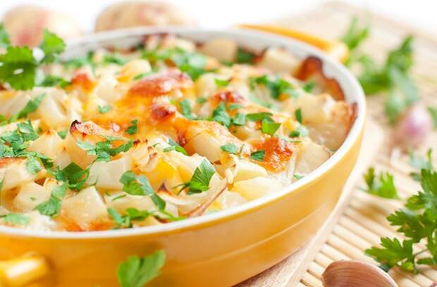 Запеченный картофель с беконом