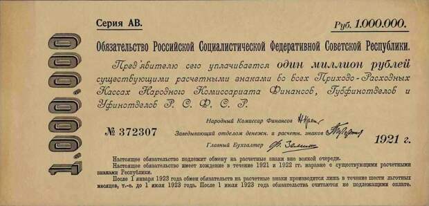 Обязательства РСФСР 1921 года