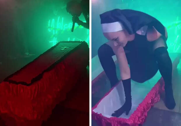 В Красноярске проверят бар Hood из-за танцовщицы в образе монашки