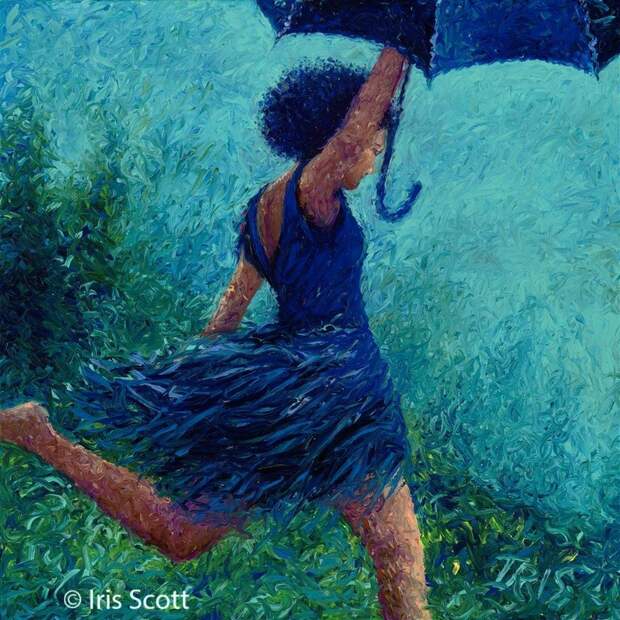 Пальцы вместо кисти художницы Айрис Скотт (Iris Scott) Пальцы вместо кисти художницы Айрис Скотт (Iris Scott)