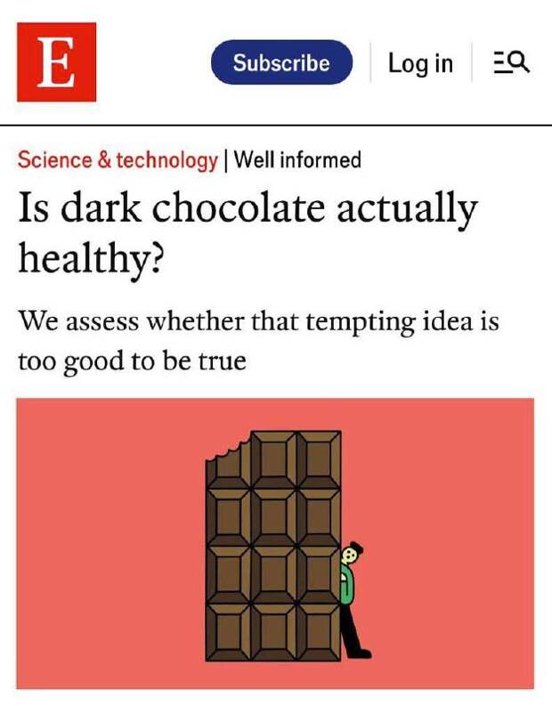 🤷‍♂️ Научные исследования о пользе тёмного шоколада оказались проплаченными его
