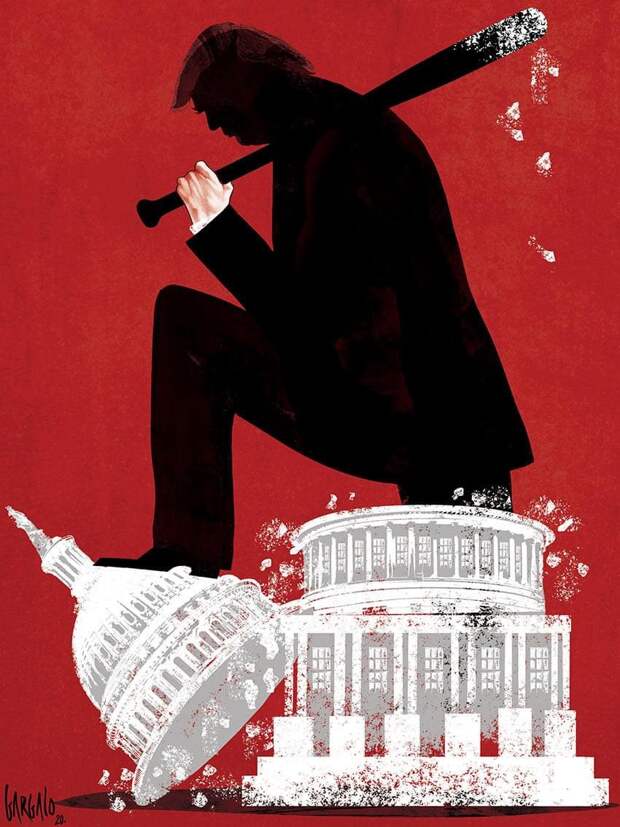 Провал импичмента Трампа в карикатурах