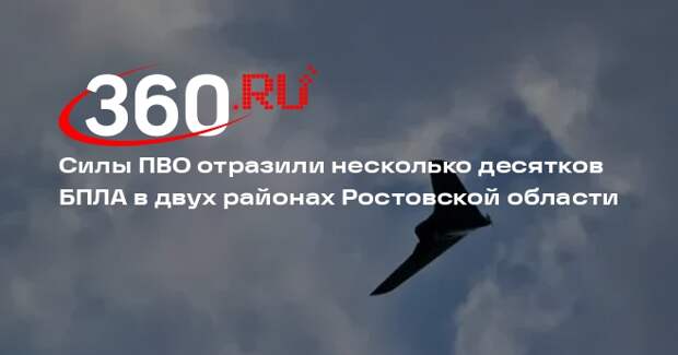 Силы ПВО отразили несколько десятков БПЛА в двух районах Ростовской области