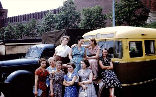 Москва, 1950-е, Женщины и автомобили. СССР, история, москва