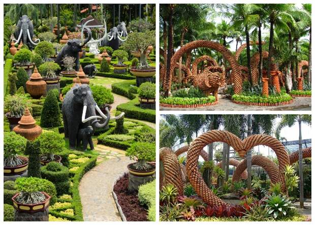 Не только тропические растения украшают территорию ботанического сада No(ng Nooch Tropical Garden, Таиланд). | Фото: liveinternet.ru.