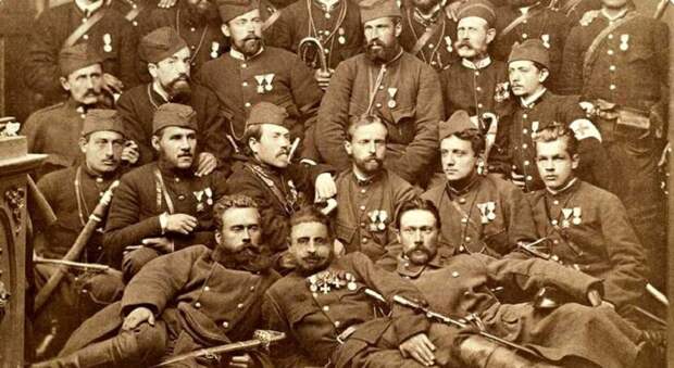 Русские добровольцы., участвовавшие в сербско-турецкой войне 1876 года