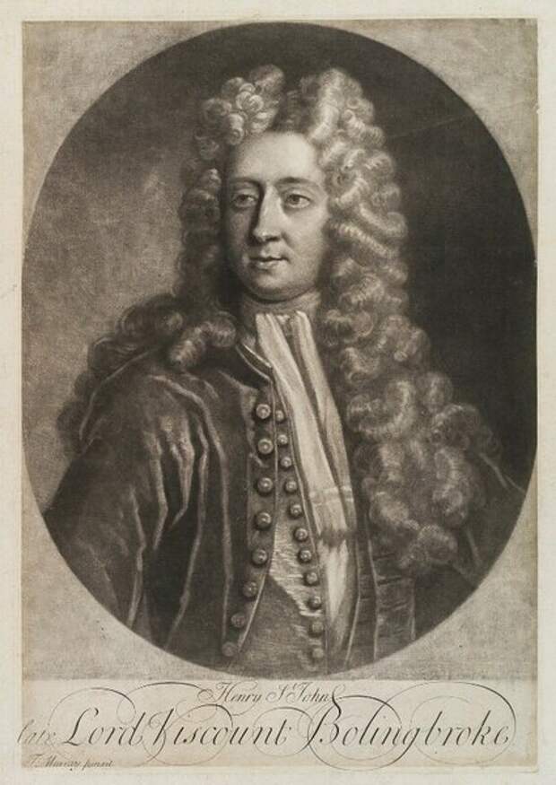 Henry St John, 1st Viscount Bolingbroke by George White, after Thomas Murray, circa 1714-1715. Национальная портретная галерея в Лондоне