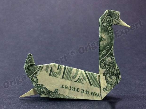 Dollar Bill Origami SWAN