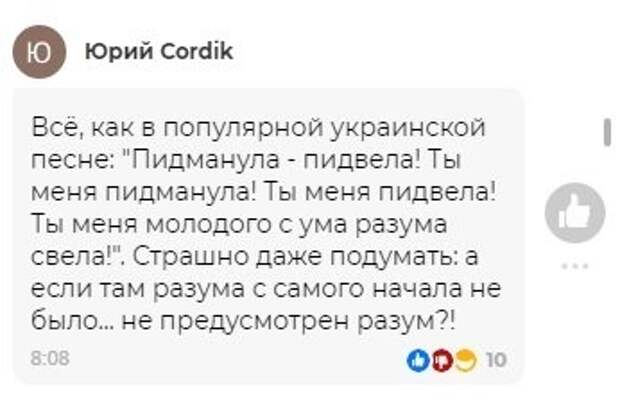 В Сети ответили на слова эксперта о неуместности Украины в ЕС песней «Пидманула-пидвела»
