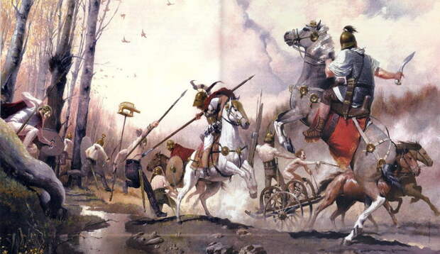 Столкновение римской кавалерии с галльской пехотой и колесницами - «Римский меч», разивший без устали | Warspot.ru