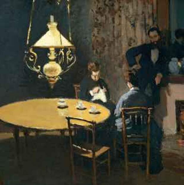 Интерьер после ужина / An Interior After Diner. 1869г. Клод Моне