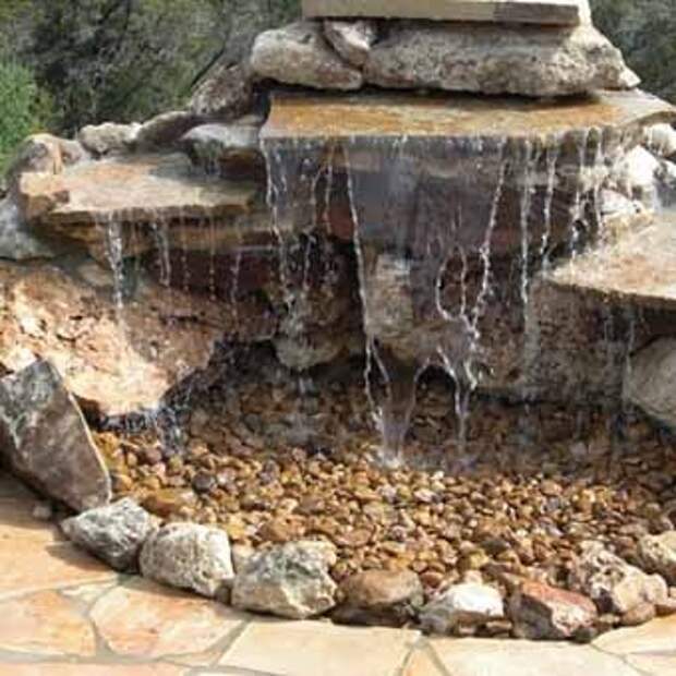 идеи для дачи водопад из камня