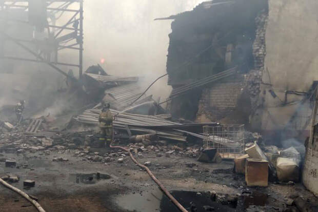 МЧС: Пожар на пороховом заводе под Рязанью локализован