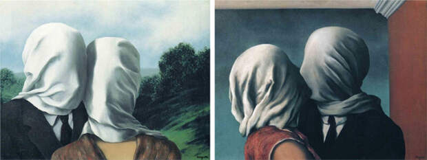 Загадка прикрытых лиц на картинах Рене Магритта «Влюбленные»