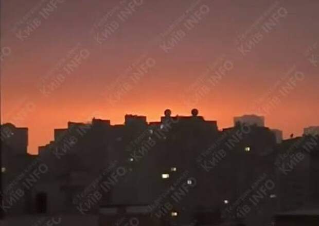 Появилось видео мощного удара по Киеву