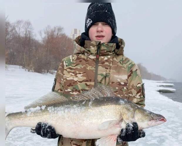 Огромного судака весом 9 кг поймал в Обском море житель Новосибирска