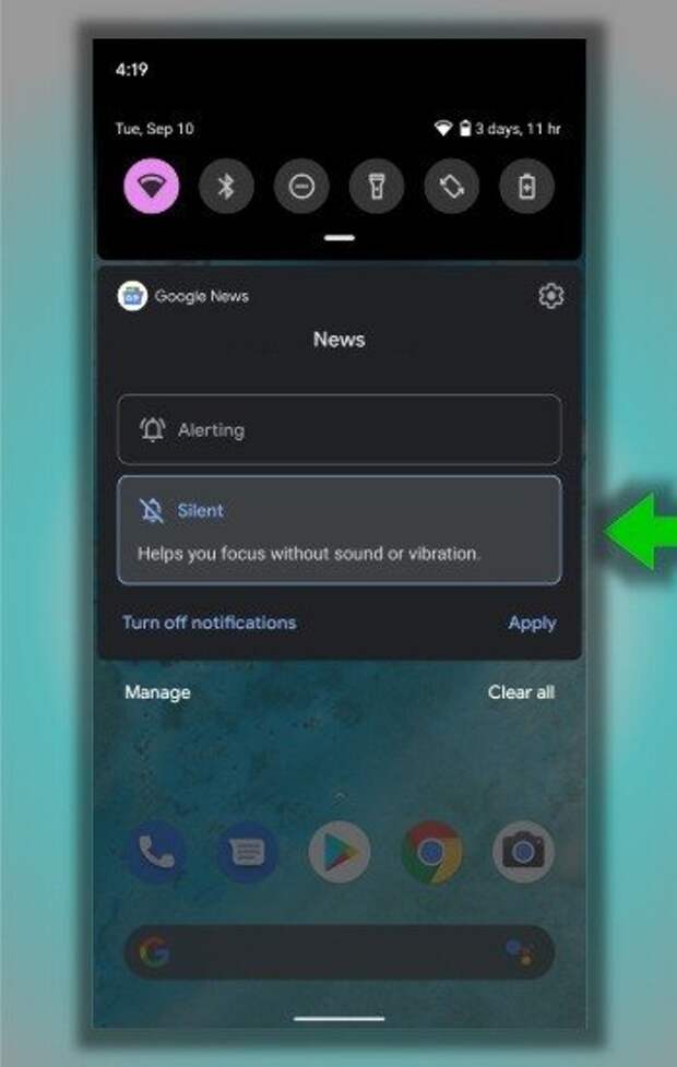 Android 10 Notification. Function android