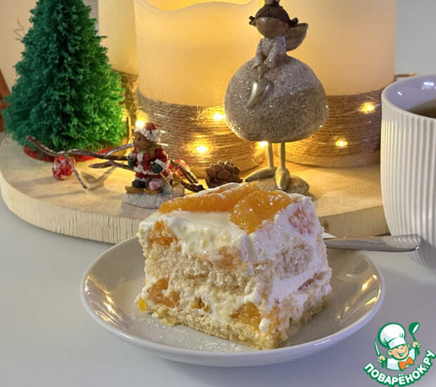 Творожный десерт с мандаринами "тирамису"