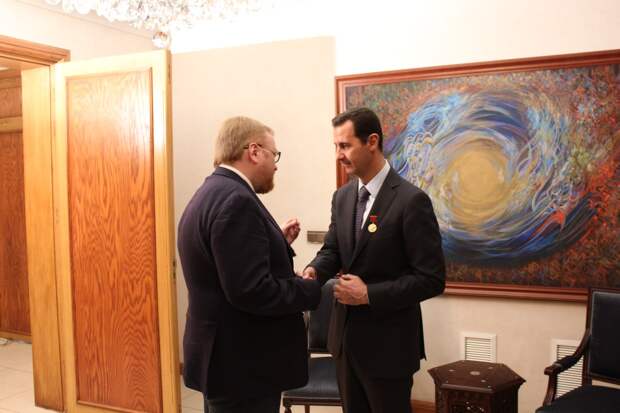 Встреча Милонова с Асадом. Автор - пресс-служба депутата