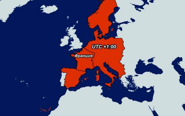 Почему во Франции используют 12 часовых поясов?