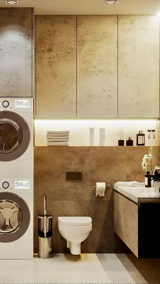 6 функциональных постирочных зон в санузле
