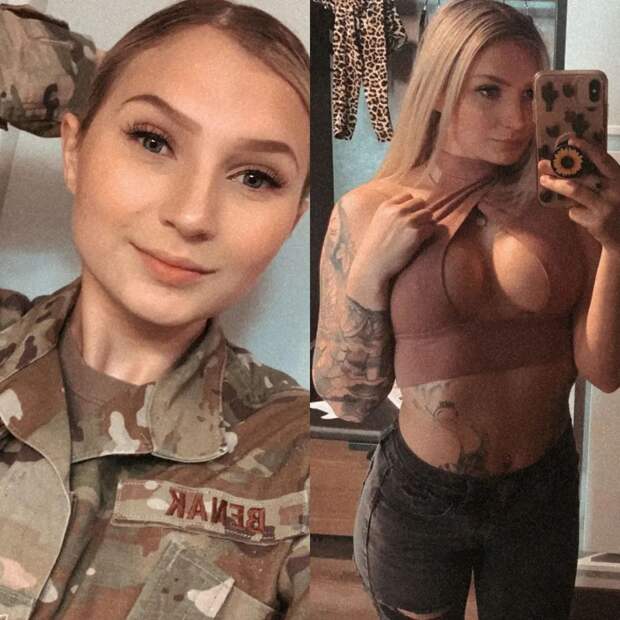 Красивые девушки в униформе и без неё