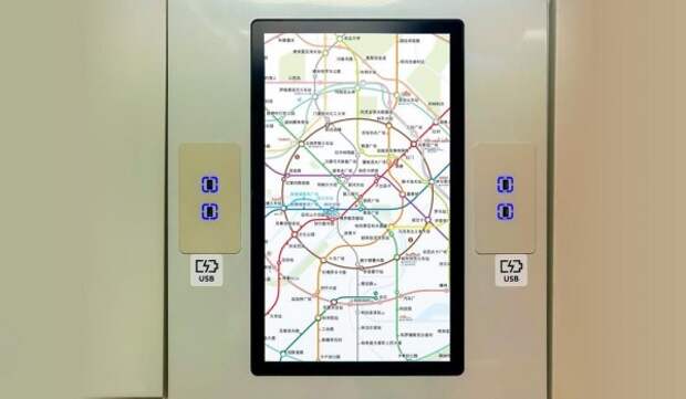 Схема метро на китайском языке появилась на интерактивных экранах поездов серии «Москва»
