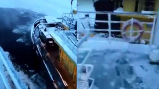 Паром «Аркадий Филатов» спасли из ледяного плена в Ленобласти