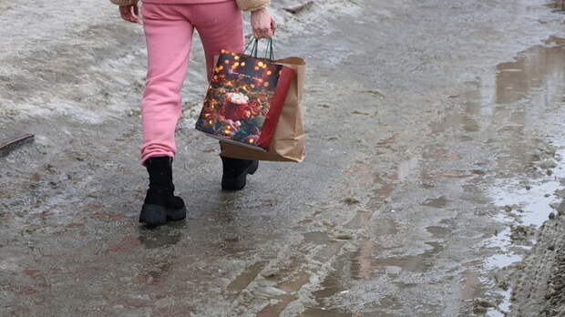 Мокро и скользко. Февральская "оттепель" накрыла Барнаул перед морозами