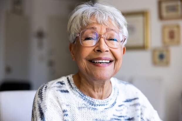 Someone smiling.