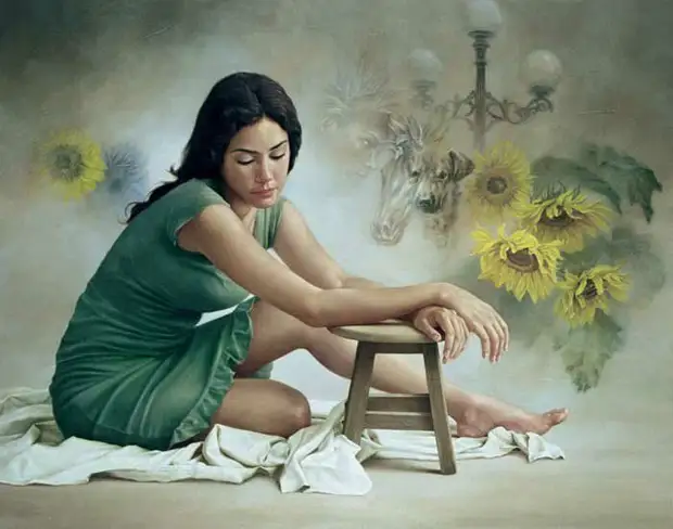 Галерист  Джонни Паласиос Идальго — красота  женщин на картинах художника