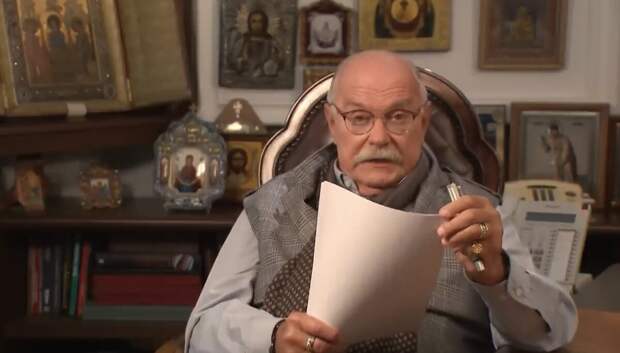 Никита Михалков. Скриншот из программы "Бесогон" от 21.10.2023