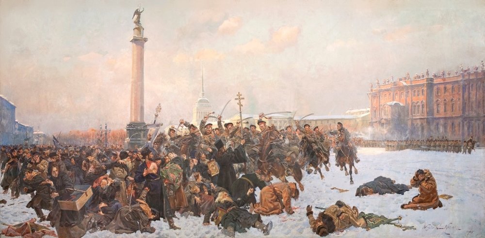 В. Коссак. Кровавое воскресенье в Петербурге 9 января 1905 года. В. Коссак. Кровавое воскресенье в Петербурге 9 января 1905 года.