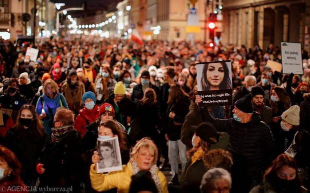 Массовые протесты в Польше.