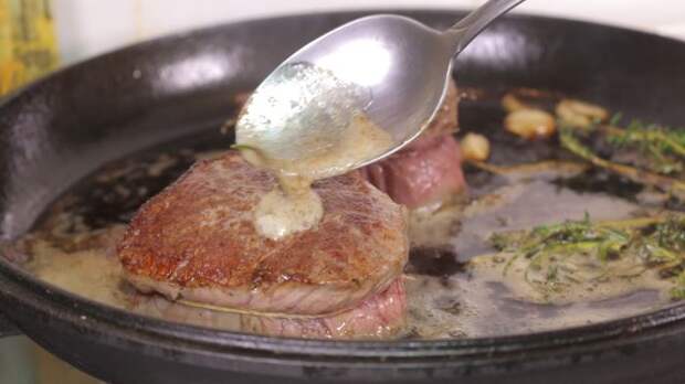 Стейк филе миньон с овощами