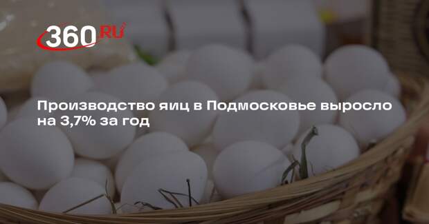 Производство яиц в Подмосковье выросло на 3,7% за год