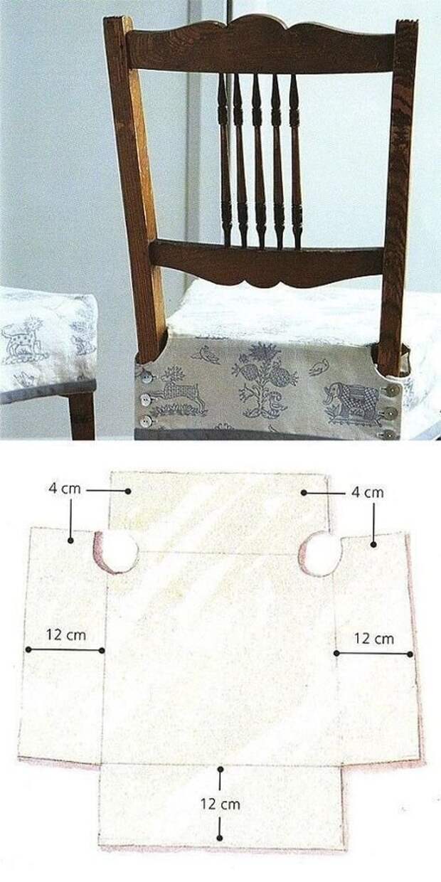 Как внести небольшое преображение в интерьер дома, это сделать чехлы или сидушки на стулья.-14