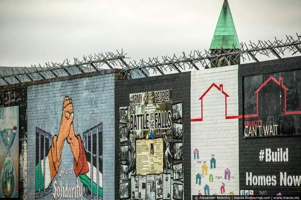 Проклятый город Белфаст. Стены мира, заборы войны история, путешествия, факты, фото