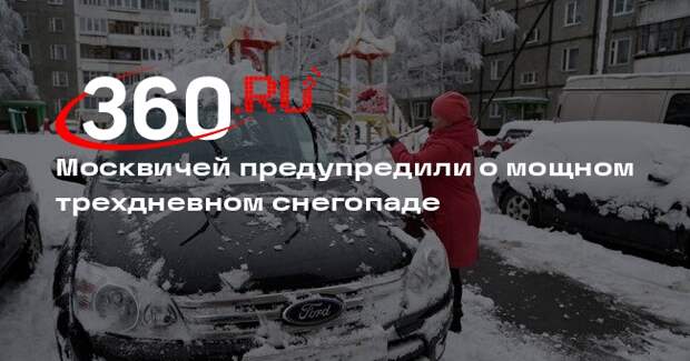 Гидрометцентр сообщил о трехдневном снегопаде в Москве с 26 января