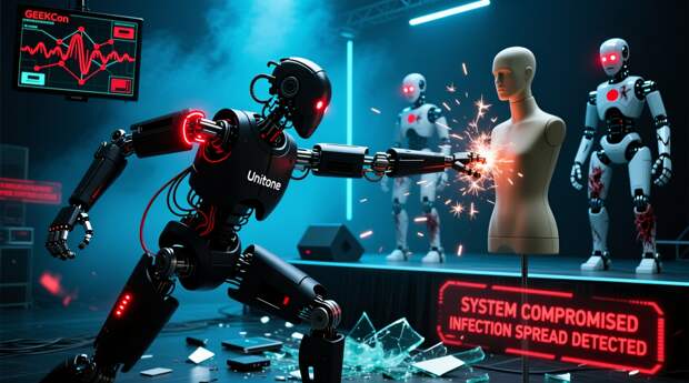 Зараженные роботы могут заражать другие машины рядом с собой