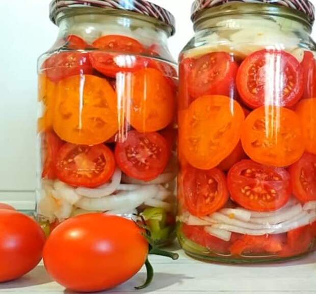 Помидоры по-рижски. Вкусный маринад, понравится всей семье