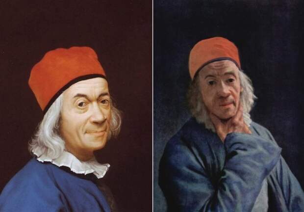 Жан-Этьен Лиотар. Автопортреты 1768 и 1773 гг. Фото: Интернет