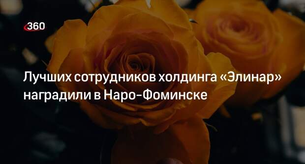Лучших сотрудников холдинга «Элинар» наградили в Наро-Фоминске
